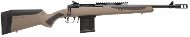 Picture of Savage Arms 110 Scout 223 Rem 10+1 16.50", Matte Black Metal, Flat Dark Earth Fixed Accustock With Accufit 