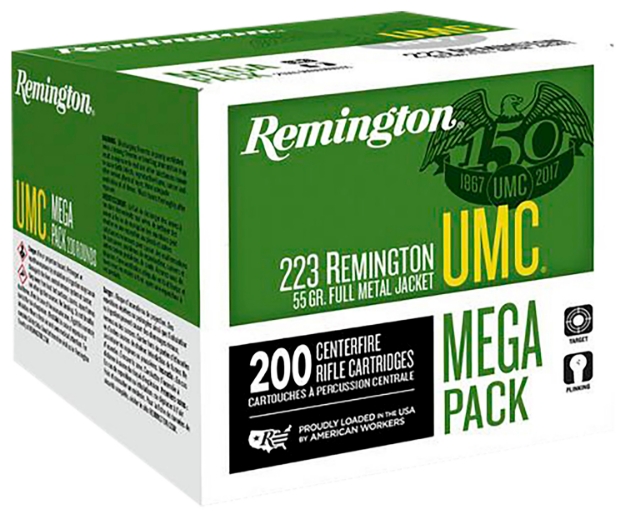 Picture of Remington Ammunition Umc Mega Pack 223 Rem 55 Gr Full Metal Jacket (Fmj) 200 Per Box/ 4 Cs 