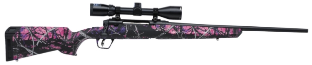 Picture of Savage Arms Axis Ii Xp Compact 243 Win 4+1 20", Matte Black Barrel/Rec, Muddy Girl Synthetic Stock, Includes Bushnell 3-9X40mm Scope 