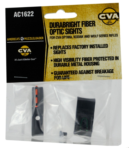 Picture of Cva Durasight Z2 Black | Red Fiber Optic Front Sight Green Fiber Optic Rear Sight 