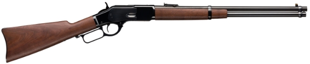 Picture of Winchester Guns Model 1873 Carbine 38 Special, 357 Mag 10+1 Cap 20" Brushed Polish Blued Rec/Barrel Satin Oiled Walnut Fixed Straight Stock Right Hand (Full Size) 