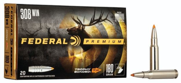 Picture of Federal Premium 308 Win 180 Gr Trophy Bonded Tip 20 Per Box/ 10 Cs 