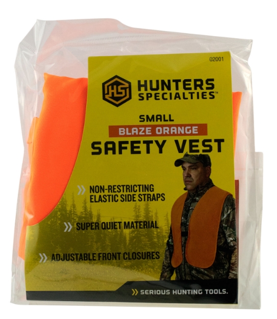 Picture of Hunters Specialties Safety Vest Small Orange Polyester 