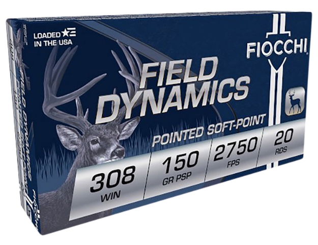 Picture of Fiocchi Field Dynamics Rifle 308 Win 150 Gr Pointed Soft Point (Psp) 20 Per Box/ 10 Cs 