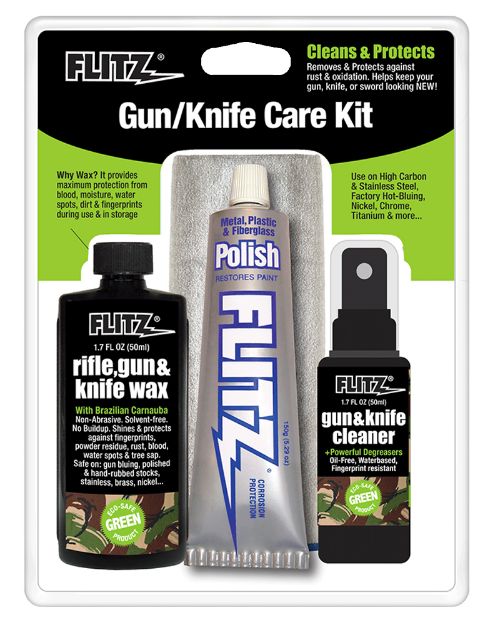 Picture of Flitz Gun & Knife Care Kit 4 Pieces Black/Green 