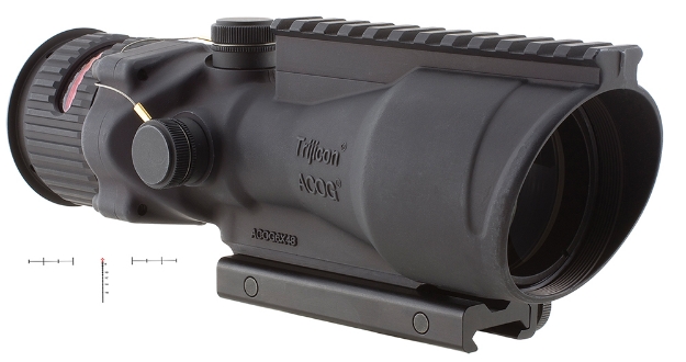 Picture of Trijicon Acog Black Hardcoat Anodized 6X 48Mm Illuminated Red Chevron 50 Bmg Reticle 