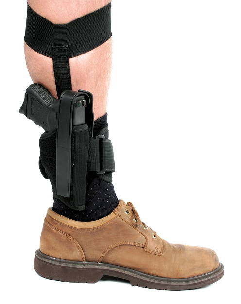 Picture of Blackhawk Ankle Size 00 Black Cordura Velcro Fits Small Frame 5Rd Revolver With Hammer Spur Right Hand 