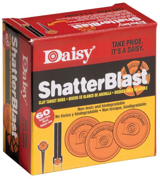 Picture of Daisy Shatterblast Target Disks 2" Clays .22-.50 Ammo 60 Count 