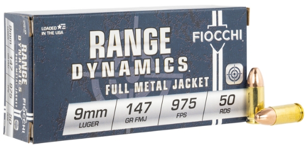 Picture of Fiocchi Range Dynamics Pistol 9Mm Luger 147 Gr Full Metal Jacket (Fmj) 50 Per Box/ 20 Cs 