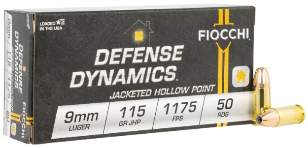 Picture of Fiocchi Defense Dynamics 9Mm Luger 115 Gr Jacketed Hollow Point (Jhp) 50 Per Box/ 20 Cs 