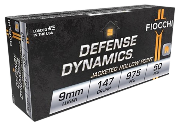 Picture of Fiocchi Defense Dynamics Defense 9Mm Luger 147 Gr Jacketed Hollow Point (Jhp) 50 Per Box/ 20 Cs 