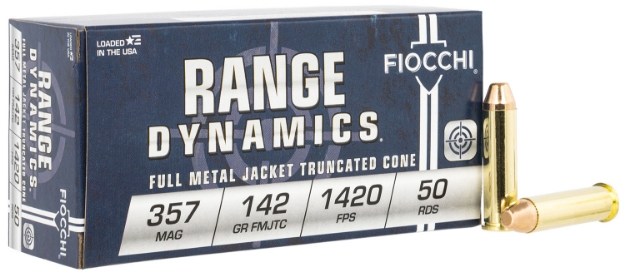 Picture of Fiocchi Range Dynamics Pistol 357 Mag 142 Gr Full Metal Jacket Truncated-Cone (Tcfmj) 50 Per Box/ 20 Cs 