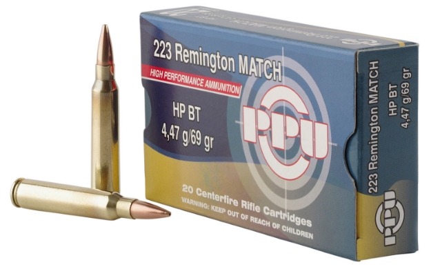 Picture of Ppu Match Rifle 223 Rem 69 Gr Hollow Point Boat-Tail (Hpbt) 20 Per Box/ 50 Cs 