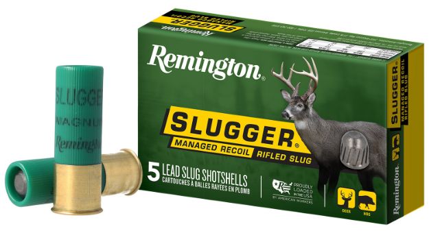 Picture of Remington Ammunition Slugger Managed-Recoil 12 Gauge 2.75" 1 Oz Rifled Slug Shot 5 Per Box/ 20 Cs 