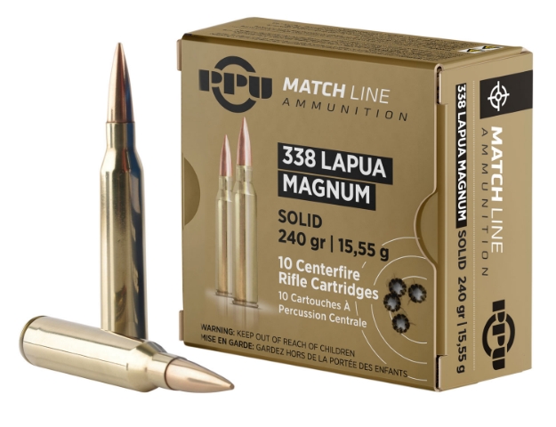 Picture of Ppu Match Rifle 338 Lapua Mag 240 Gr Copper Solid 10 Per Box/ 20 Cs 