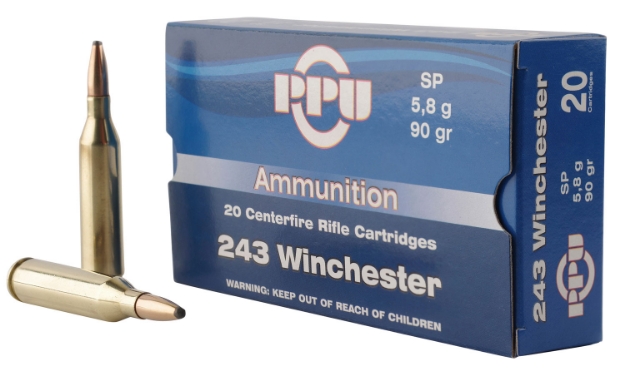 Picture of Ppu Standard Rifle Rifle 243 Win 90 Gr Soft Point (Sp) 20 Per Box/ 10 Cs 