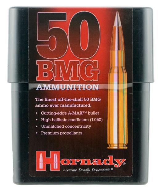 Picture of Hornady Match Target 50 Bmg 750 Gr Hornady A-Max (Amx) 10 Per Box/ 10 Cs 