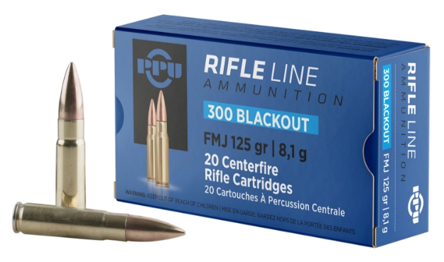 Picture of Ppu Standard Rifle 300 Blackout 125 Gr Full Metal Jacket (Fmj) 20 Per Box/ 50 Cs 