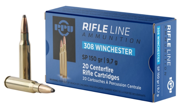 Picture of Ppu Standard Rifle Rifle 308 Win 150 Gr Soft Point (Sp) 20 Per Box/ 10 Cs 