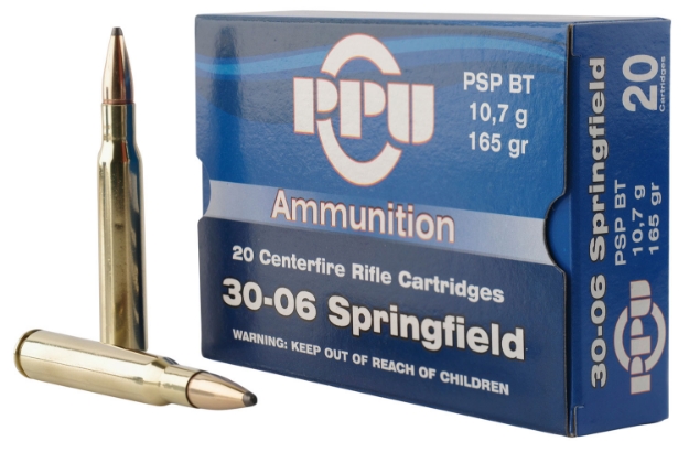 Picture of Ppu Standard Rifle 30-06 Springfield 165 Gr Pointed Soft Point Boat-Tail (Pspbt) 20 Per Box/ 10 Cs 