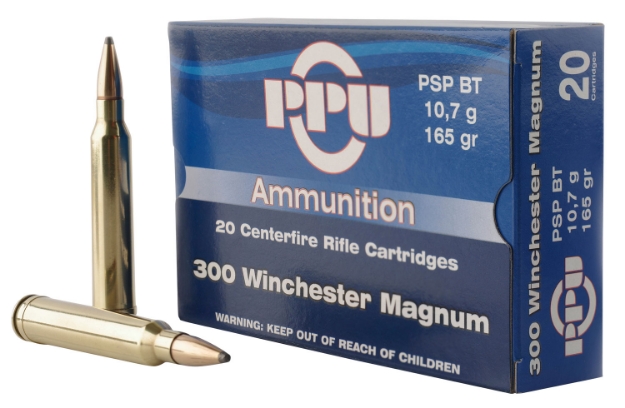 Picture of Ppu Standard Rifle 300 Win Mag 165 Gr Soft Point Boat-Tail (Spbt) 20 Per Box/ 10 Cs 