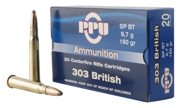 Picture of Ppu Standard Rifle 303 British 150 Gr Soft Point Boat-Tail (Spbt) 20 Per Box/ 10 Cs 