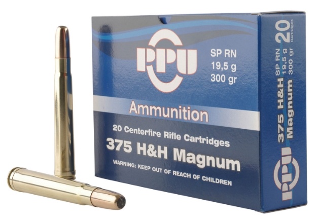 Picture of Ppu Standard Rifle Rifle 375 H&H Mag 300 Gr Soft Point Round Nose (Sprn) 10 Per Box/ 20 Cs 