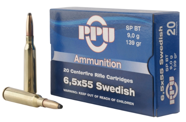 Picture of Ppu Metric Rifle 6.5X55 Swedish 139 Gr Soft Point Boat-Tail (Spbt) 20 Per Box/ 10 Cs 