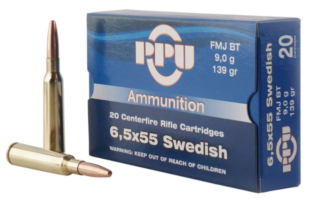 Picture of Ppu Metric Rifle Rifle 6.5X55 Swedish 139 Gr Full Metal Jacket Boat-Tail (Fmjbt) 20 Per Box/ 10 Cs 