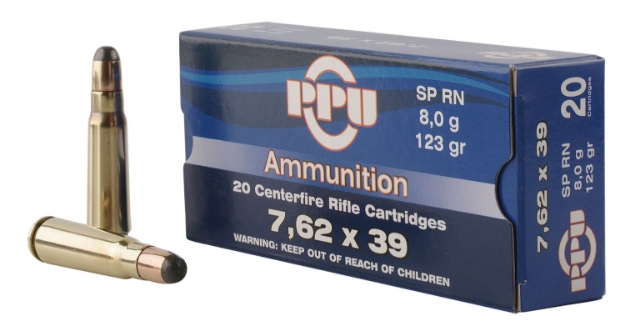 Picture of Ppu Metric Rifle 7.62X39mm 123 Gr Soft Point Round Nose (Sprn) 20 Per Box/ 50 Cs 