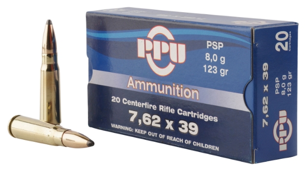 Picture of Ppu Metric Rifle Rifle 7.62X39mm 123 Gr Pointed Soft Point (Psp) 20 Per Box/ 50 Cs 