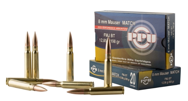 Picture of Ppu Metric Rifle 8Mm Mauser 198 Gr Full Metal Jacket Boat-Tail (Fmjbt) 20 Per Box/ 10 Cs 