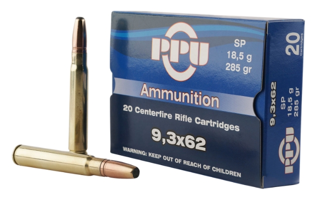 Picture of Ppu Metric Rifle Rifle 9.3Mmx62 Mauser 285 Gr Soft Point (Sp) 20 Per Box/ 10 Cs 