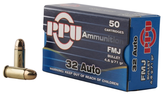 Picture of Ppu Handgun Defense 32 Acp 71 Gr Full Metal Jacket (Fmj) 50 Per Box/ 20 Cs 