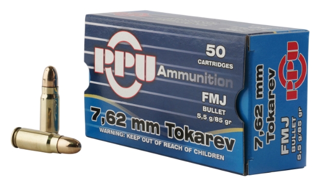 Picture of Ppu Handgun Defense 7.62X25mm Tokarev 85 Gr Full Metal Jacket (Fmj) 50 Per Box/ 10 Cs 