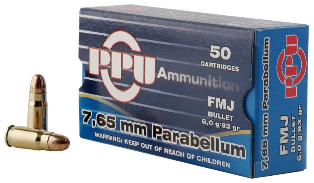 Picture of Ppu Handgun Defense 7.65X21mm Parabellum 93 Gr Full Metal Jacket (Fmj) 50 Per Box/ 20 Cs 