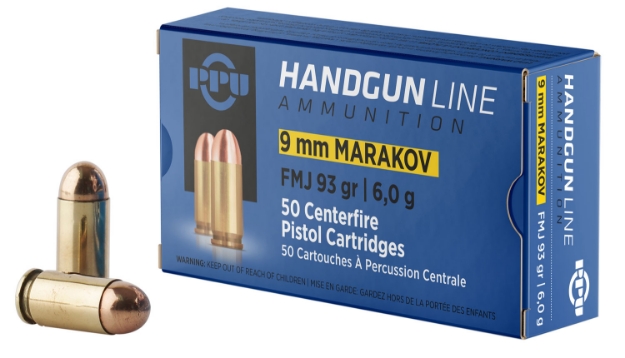 Picture of Ppu Handgun Defense 9X18 Makarov 93 Gr Full Metal Jacket (Fmj) 50 Per Box/ 20 Cs 