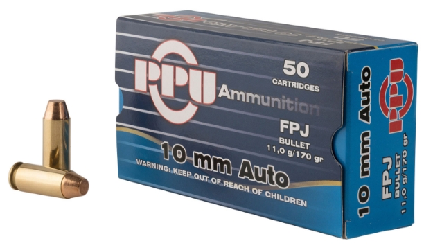 Picture of Ppu Handgun Defense 10Mm Auto 170 Gr Flat Point Jacketed (Fpj) 50 Per Box/ 10 Cs 