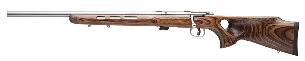 Picture of Savage Arms Mark Ii Btv 22 Lr Caliber With 5+1 Capacity, 21" Barrel, Satin Stainless Metal Finish & Fixed Thumbhole Natural Brown Stock Left Hand (Full Size) 