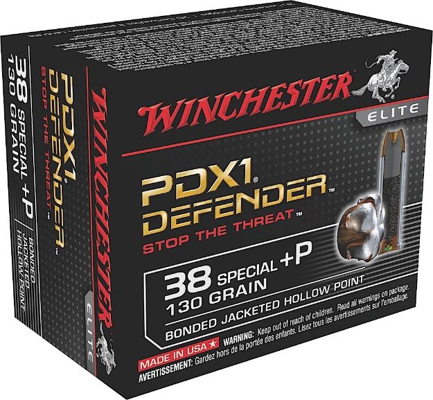 Picture of Winchester Ammo Pdx Defense 38 Special +P 130 Gr Bonded Jacket Hollow Point 20 Per Box/ 10 Cs 