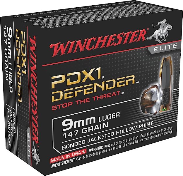 Picture of Winchester Ammo Pdx Defense 9Mm Luger 147 Gr Bonded Jacket Hollow Point 20 Per Box/ 10 Cs 