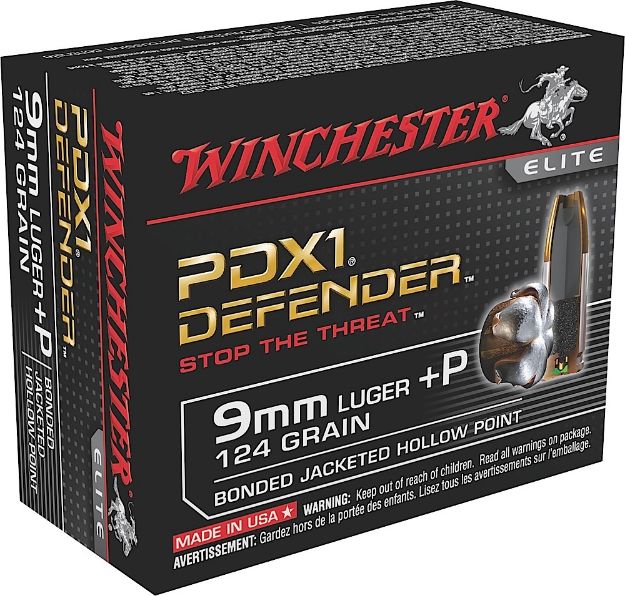 Picture of Winchester Ammo Pdx Defense 9Mm Luger +P 124 Gr Bonded Jacket Hollow Point 20 Per Box/ 10 Cs 