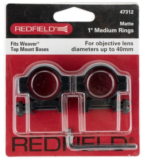 Picture of Redfield Mounts Scope Ring Set 1" Medium Weaver Matte Black Aluminum 