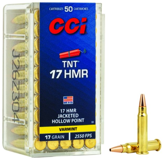 Picture of Cci Varmint Tnt 17 Hmr 17 Gr Jacketed Hollow Point (Jhp) 50 Per Box/ 40 Cs 