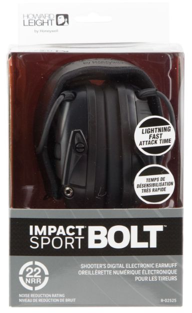 Picture of Howard Leight Impact Sport Bolt Electronic Muff 22 Db Over The Head Black 