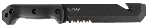 Picture of Ka-Bar Becker Tac Tool 7" Fixed Chisel W/Wire Cutter Part Serrated Black 1095 Cro-Van Blade Black Ultramid Handle Includes Sheath 