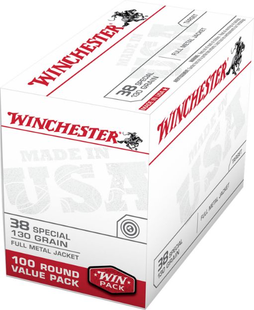 Picture of Winchester Ammo Usa Target 38 Special 130 Gr Full Metal Jacket (Fmj) 100 Per Box/ 5 Cs 