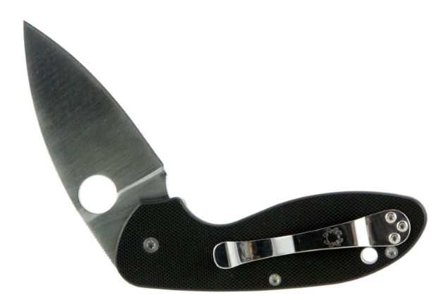 Picture of Spyderco Efficient 2.98" Folding Drop Point Plain 8Cr13mov Ss Blade Black G10 Handle Includes Pocket Clip 