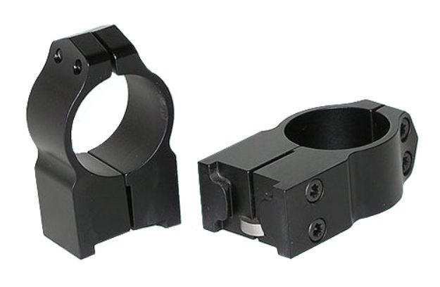 Picture of Warne Maxima Grooved Receiver Ring Set Matte Black Steel 1" Tube High Fixed Dovetail Mount Fits Ruger M77/Hawkeye 