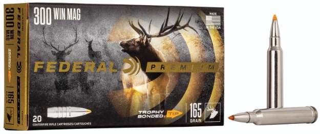 Picture of Federal Premium Hunting 300 Win Mag 165 Gr Trophy Bonded Tip 20 Per Box/ 10 Cs 